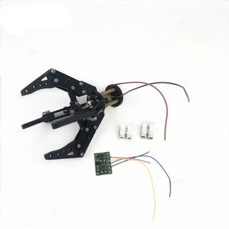 Abrazadera de brazo mecánico para Robot con estampado 3D de 4 dedos, pinza de Motor N20, pinza de Robot acrílico para Dron, Kit DIY de garra
