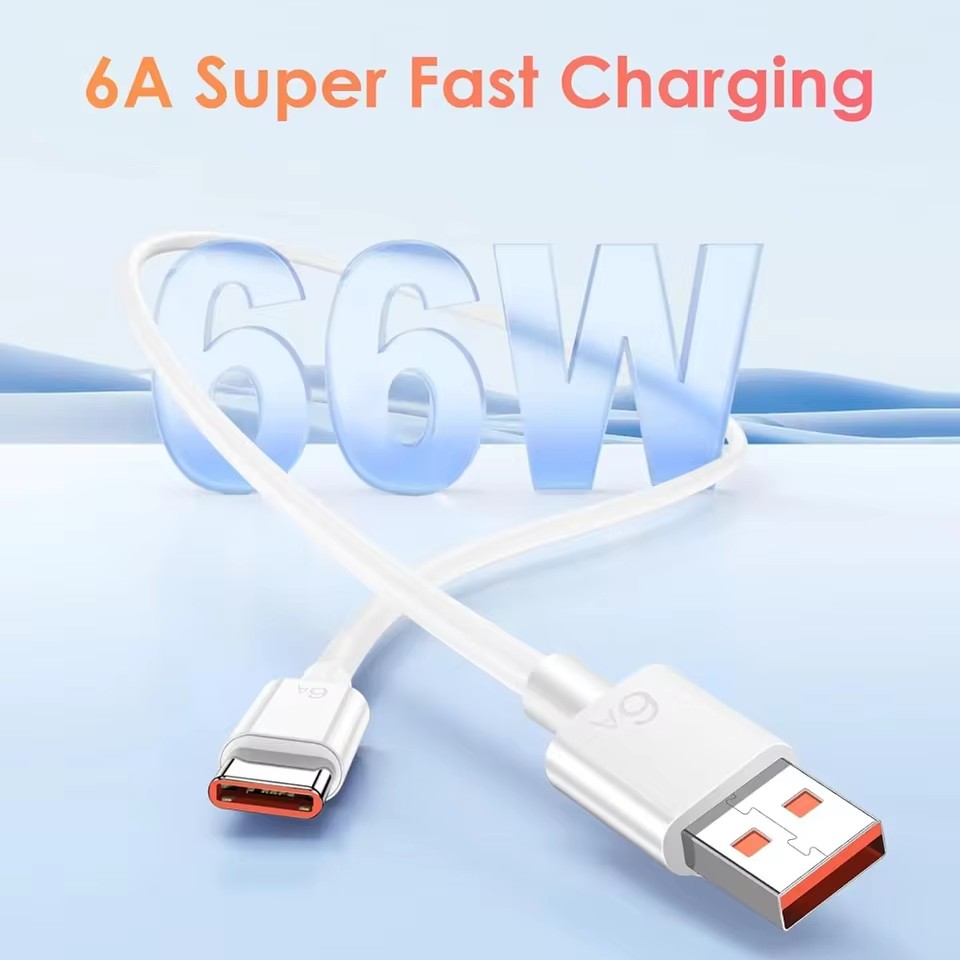 6A 66W USB C Super Fast Charging Cable - Fit for Huawei P50/P60/Nova 9/10/Honor 70/90/100/Magic
