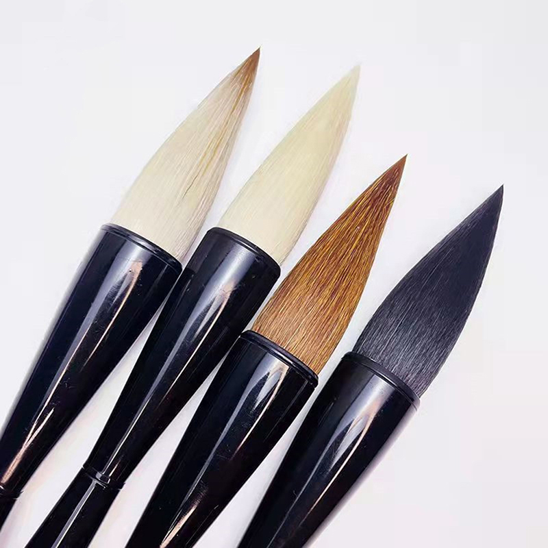 1pc Brush Wolf Hair Sheep Hair Calligraphy and Painting Wood Traditional Ink Chinese Calligraphy Brush Regular Script Practice