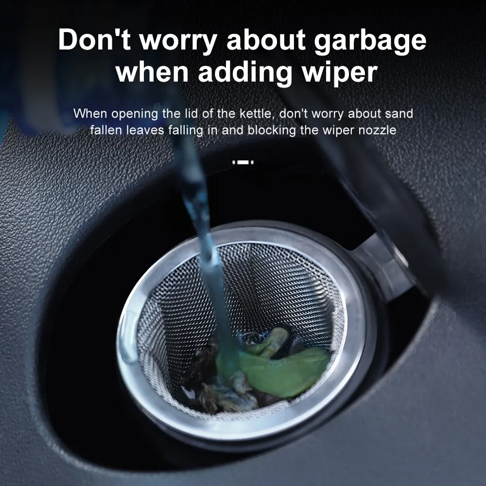 Ruitenwisser Waterfilter Voor Tesla Model 3Y S X Juniper Accessoires Metalen Mesh Grille Guard Grid Inserts Wasmachine Tank Nozzle Zeef