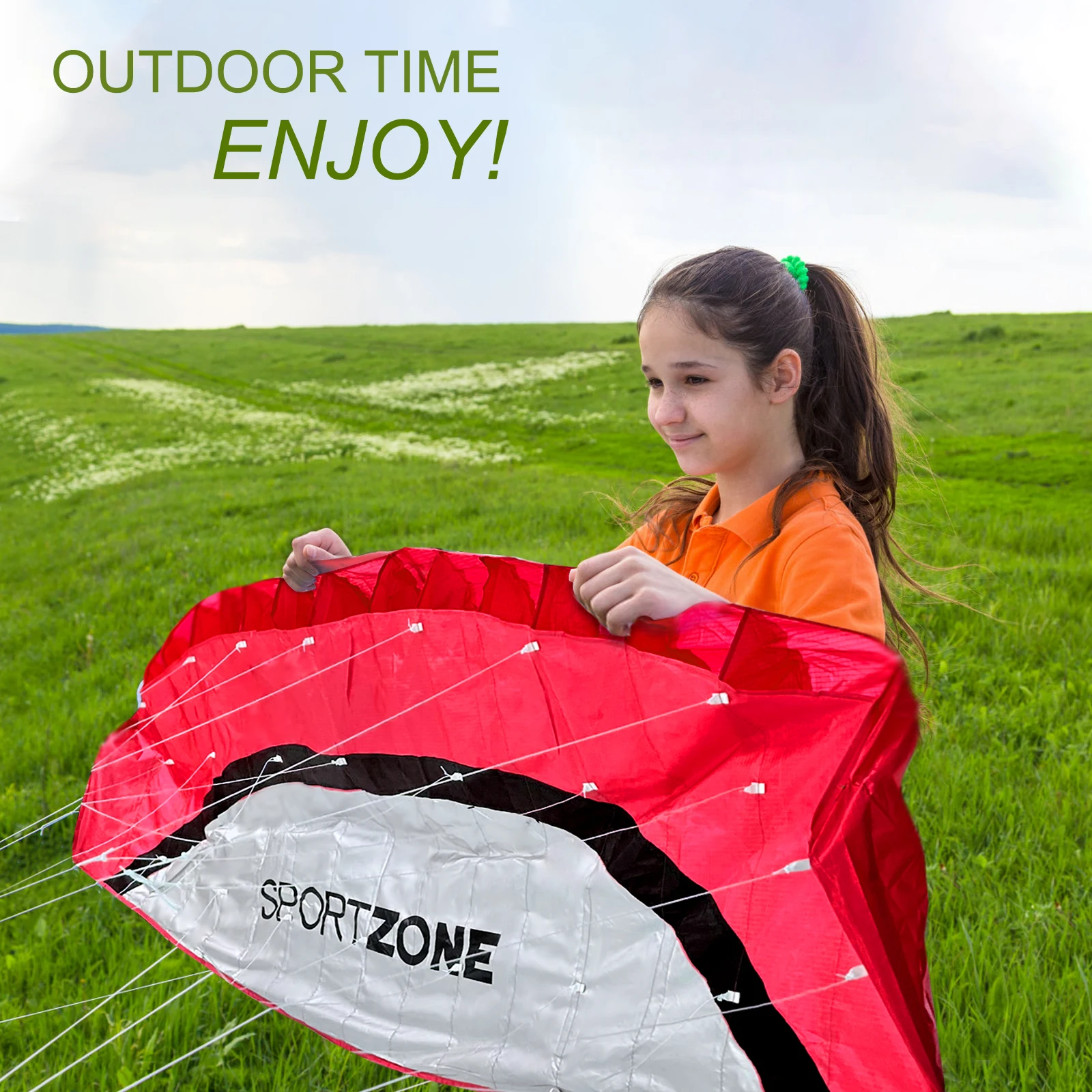 Chất Lượng Cao 2.5M Đỏ Đôi Dây Simili Parafoil Diều WithFlying Dụng Cụ Điện Viền Thuyền Buồm Kitesurf Rainbow Thể Thao Bãi Biển