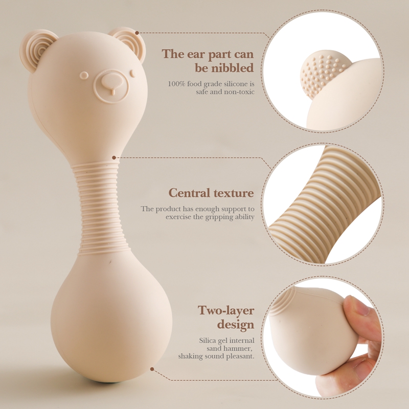Bébé musique Rattle jouet sans Bisphénol a silicone teether mobile berceau poussette berceau jouet bébé sensoriel jouet éducatif cadeau de naissance