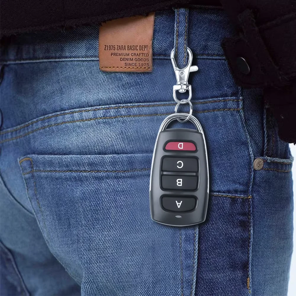 HOMEFISH 2TYPE RF Remote Control Key 433mhz Transmitter Cloning Duplicated Copy Learning Fix Code for Electric Garage Door Car