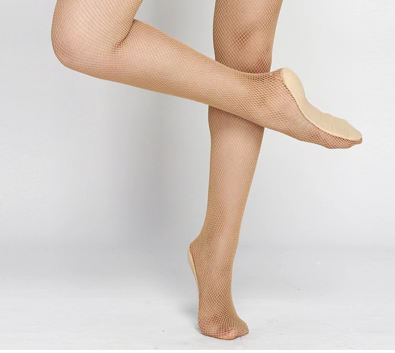 Professionele harde mesh panty's Latin Dance Netkousen Competitie Speciale panty Zool Antislip Bone Line Oxford Sokken