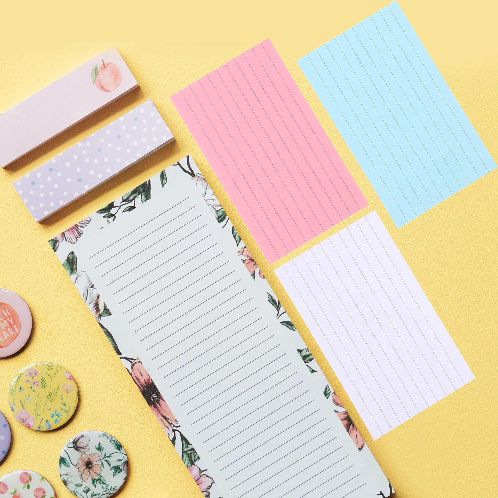 3 Buku Memo Pad Perekat Bergaris Notepad Portabel Penggunaan Sehari-hari Memo Stiker Perekat Sendiri Kantor Sekolah Notepad
