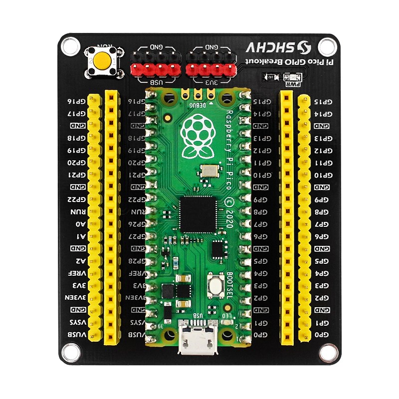 Плата расширения Raspberry Pi Pico, адаптер расширения GPIO, встроенные штыри «папа» и «мама» для RPI Pico 2 Вт