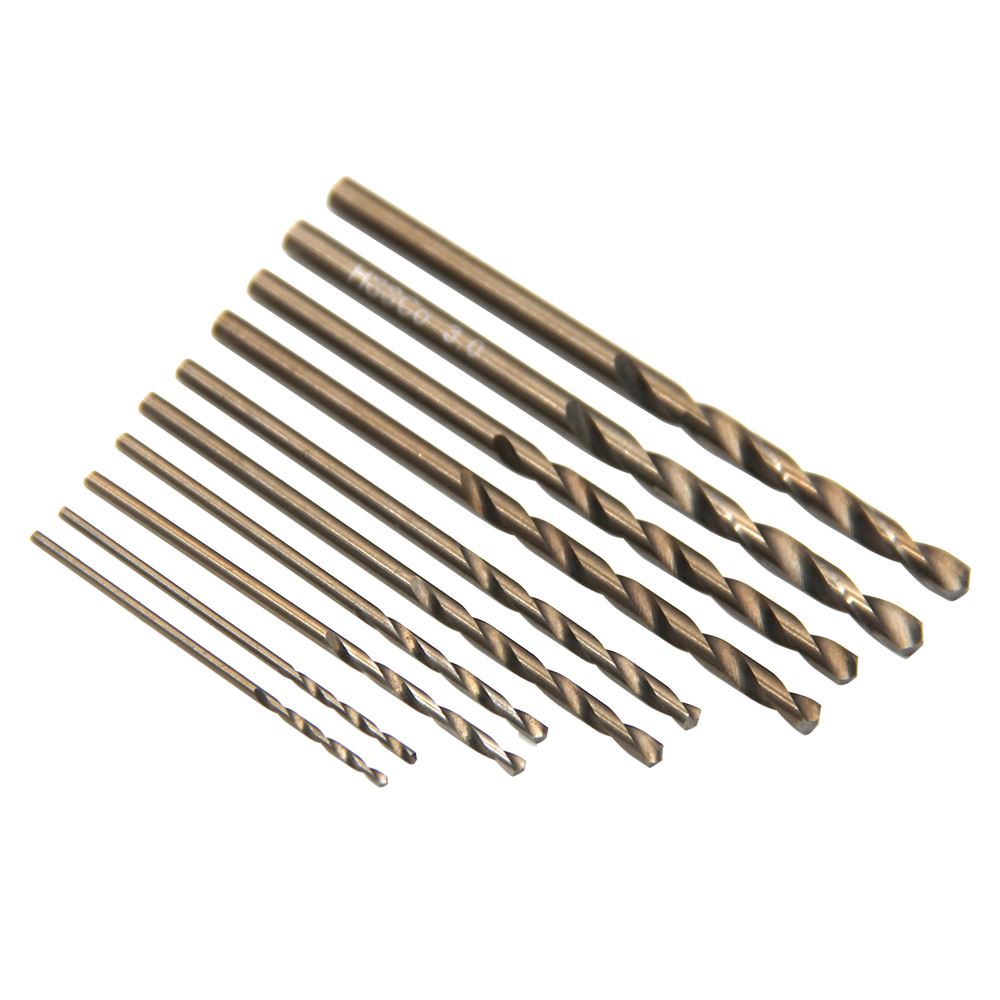 Taladro helicoidal de mango recto totalmente molido de acero de alta velocidad amarillo asado de 1-3mm, mini accesorio de herramienta de perforación de agujeros eléctricos, 1 ud.
