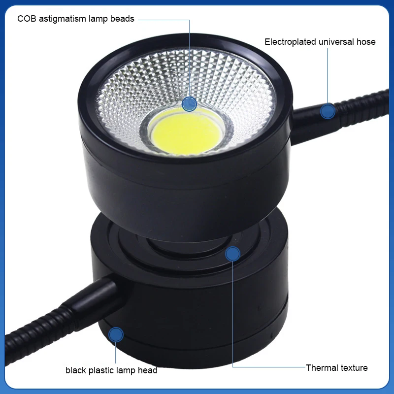 Đèn LED Siêu Sáng May Quần Áo Máy Ánh Sáng Đa Năng Nam Châm Linh Hoạt Đèn Làm Việc Cho Bàn Làm Việc Tiện Kẹp Mũi Khoan