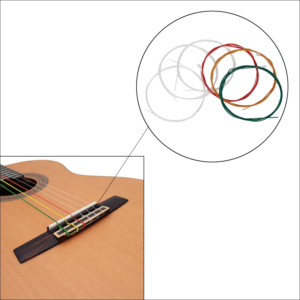 IRIN Professionele Klassieke Gitaar Guitarra Snaren Verzilverd Koper Wond Helder Nylon Normale Hoge Spanning 6 Gitaarsnaren