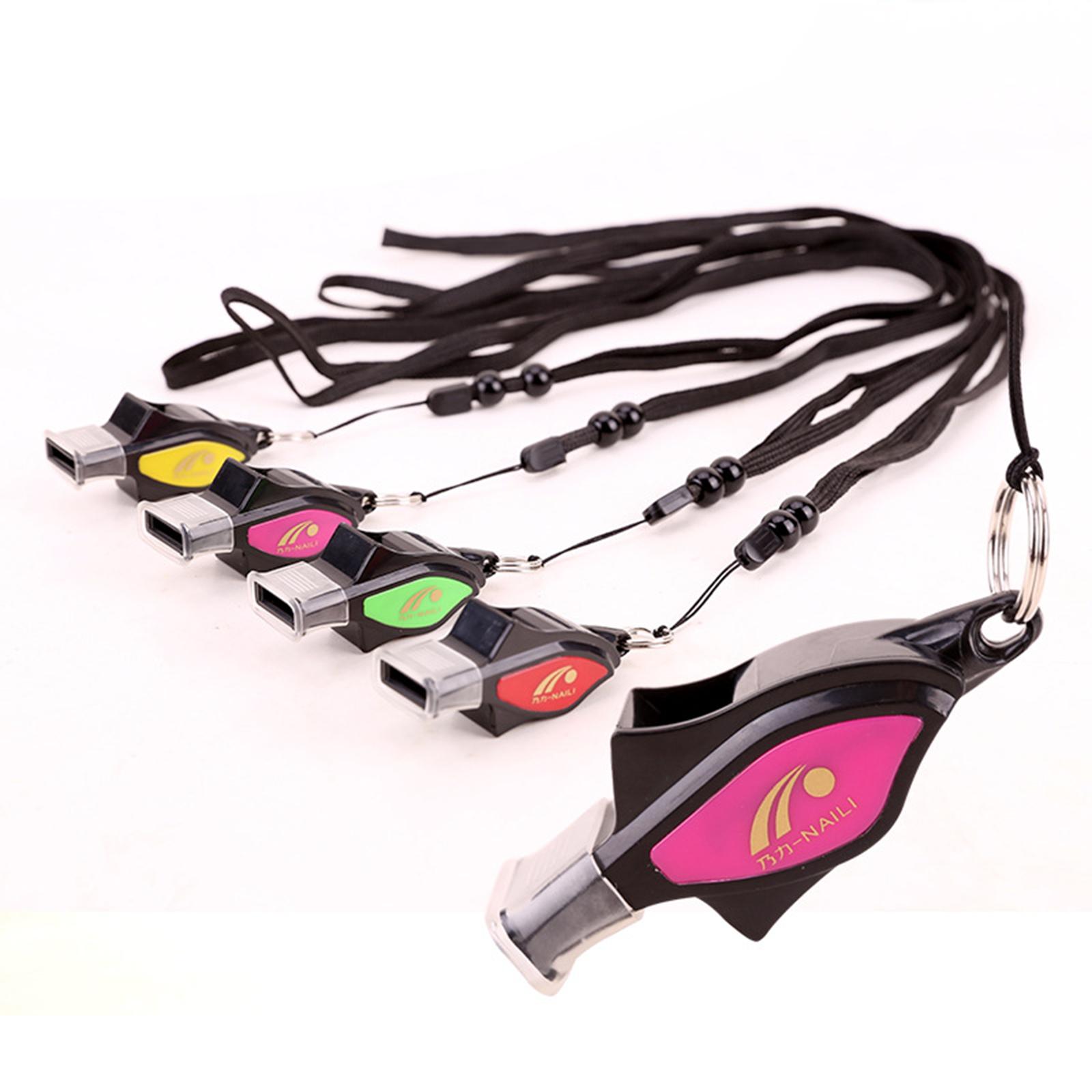 Silbatos deportivos de plástico con cordón para entrenadores, deportes de baloncesto