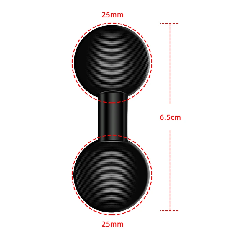 17mm/20mm/25mm Ball Head Adapter Extended Double Ball Connecting Bracket for Gopro Insta360 Osmo Camera Holder Phone Stand GPS