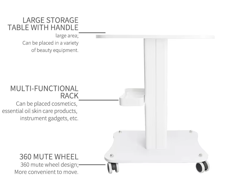 Beauty instrument cart, SPA machine cart, universal silent rollers, small bubble medical cart, multifunction beauty storage cart