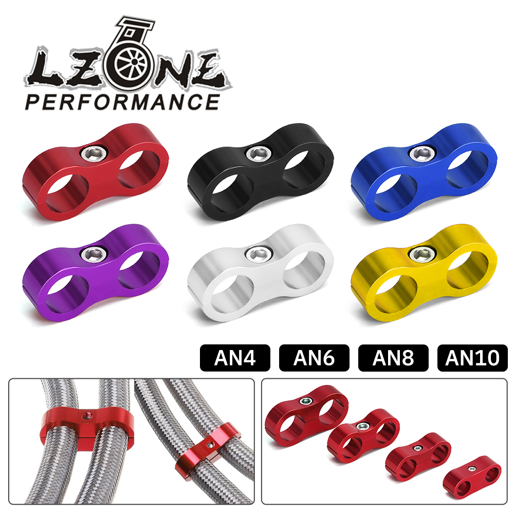 1pc universal an4 an6 an8 an10 an12 boleto óleo combustível água mangueira tubo seprator divisor braçadeira de alumínio linha separador JR-SLJN01