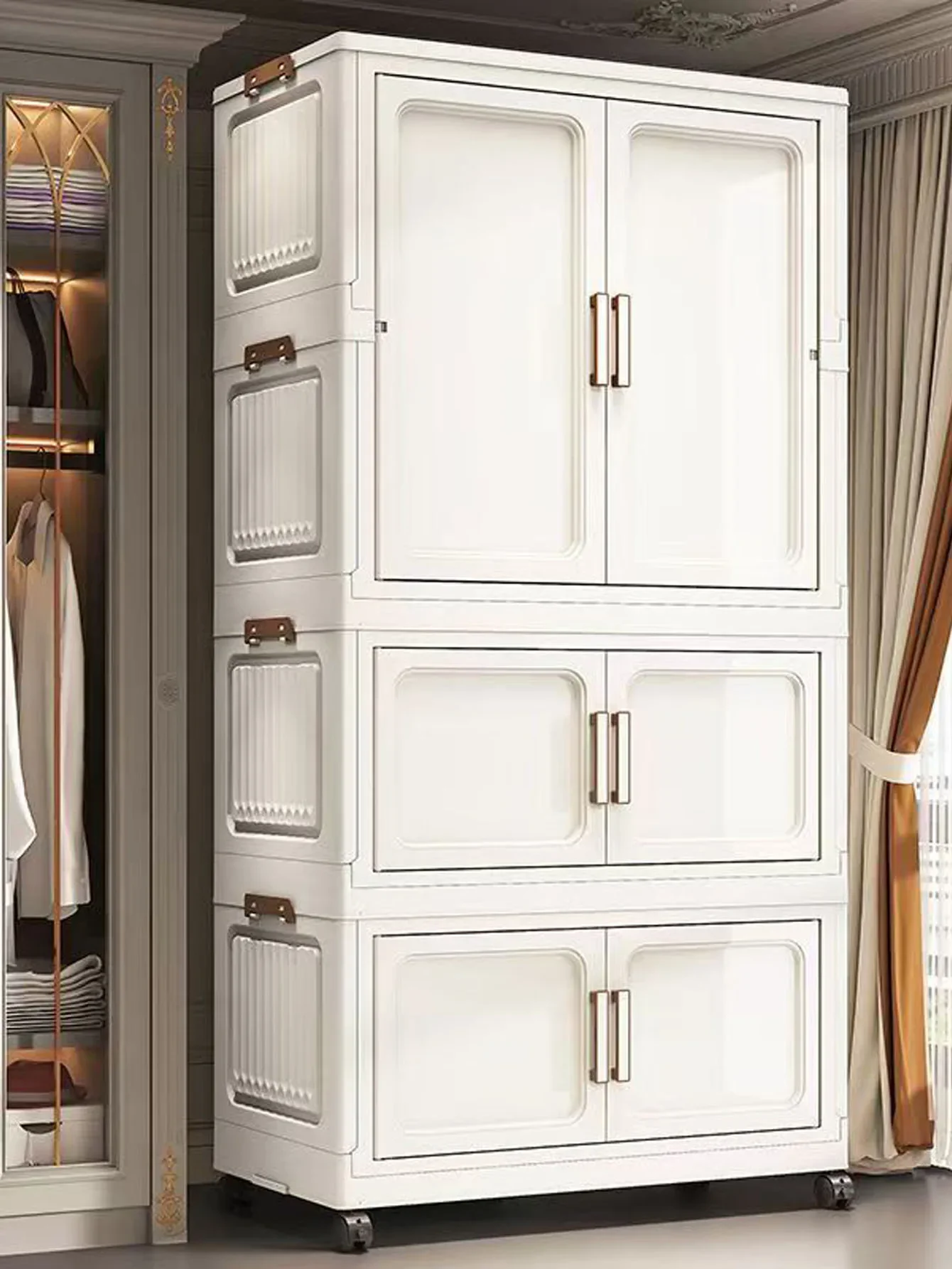 Folding Storage Cabinet Multi-Scene Closet Organizer - Home Organization Solution