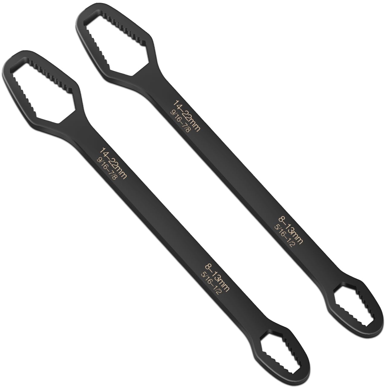 Llave de caja de doble extremo 3 a 17, llave hexagonal sólida, herramienta de reparación para tornillos y tuercas, negra, multifuncional, varios diámetros