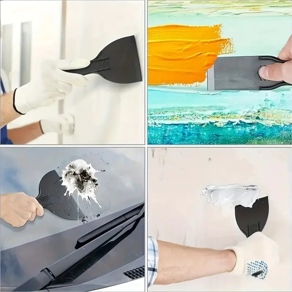 6 pçs/set raspadores de plástico duráveis 6-pack parede spackle putty faca para remoção de papel de parede, reboco e buraco enchimento pá sno