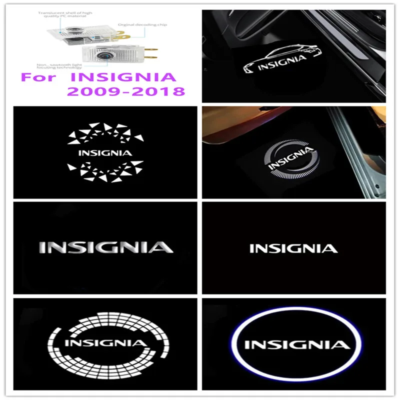 2 uds accesorios de lámpara de decoración LED para Opel Insignia 2009-2018 luz de bienvenida para puerta de coche 2010-2011-2012-2013-2014-2015-2016-2017