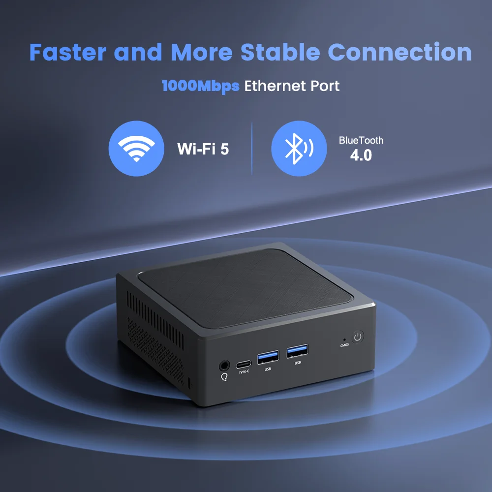 ZXIPC Mini PC Intel N100 Windows 11 Pro Ondersteunt tot 16 GB DDR4 2T NVME SSD USB3.2 Dual HDMI Desktop Gaming Computer