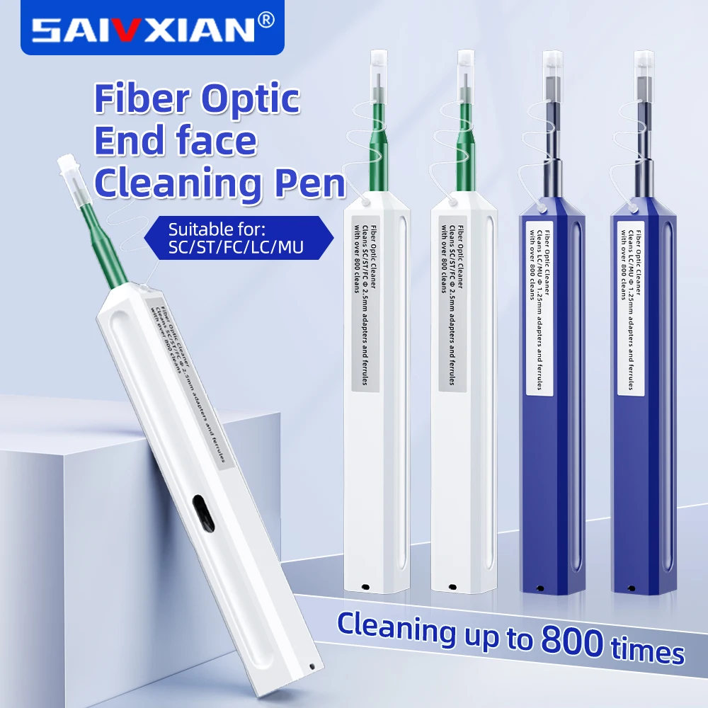 SAIVXIAN FTTH herramienta de pluma de limpieza de fibra óptica 2,5mm LC MU 1,25mm SC FC ST LC conector limpiador inteligente óptico