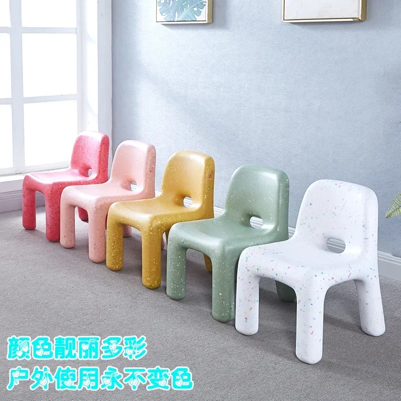 Children's Small Chair Small Bench Kindergarten Baby Writing Dining Table and Low Stool Household Armchair