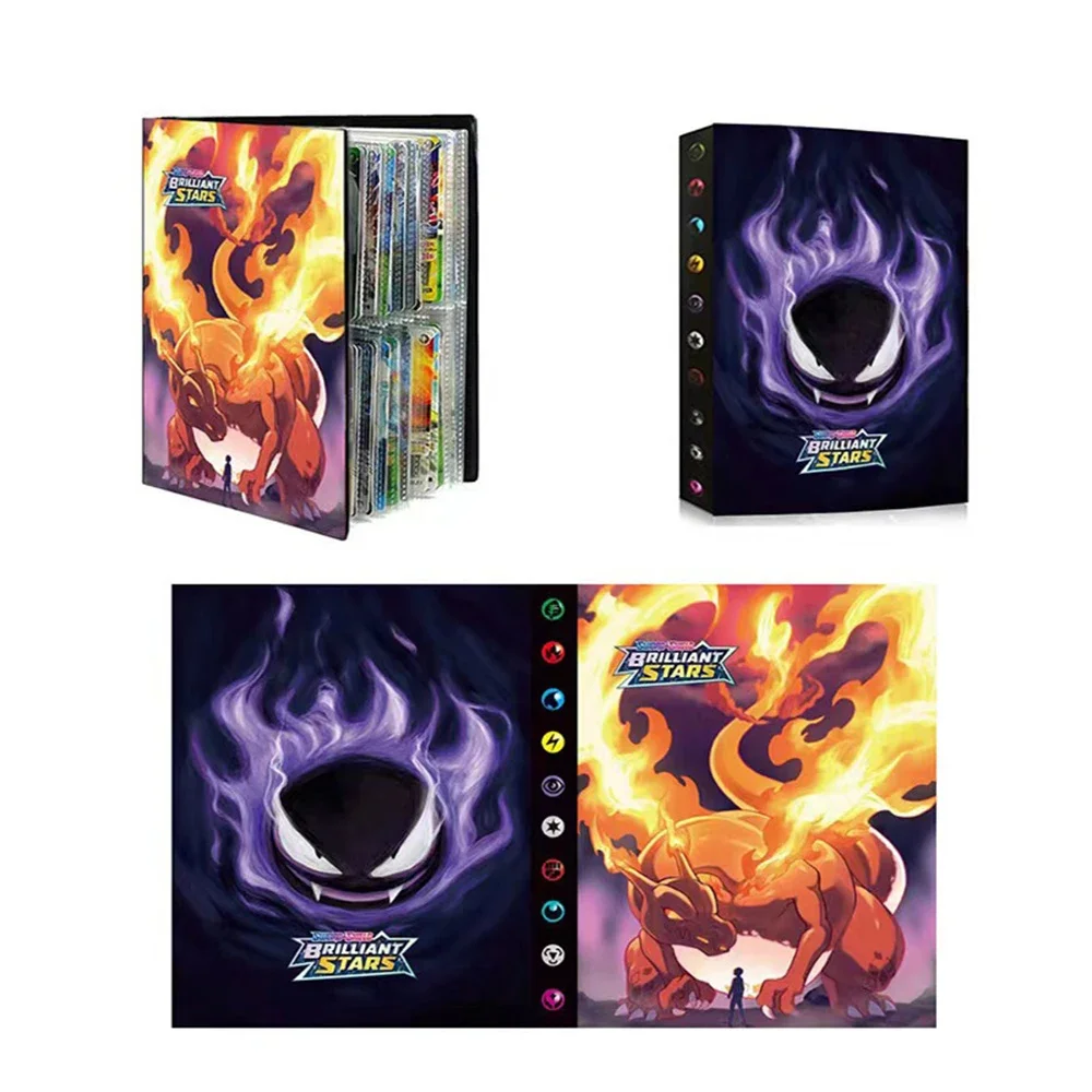 Dibujos animados 4/9 bolsillo 240/432 tarjetas Pokemons álbum libro Anime tarjetas de mapa Charizard Mewtwo Eevee tarjetas de colección regalos de cumpleaños para niños