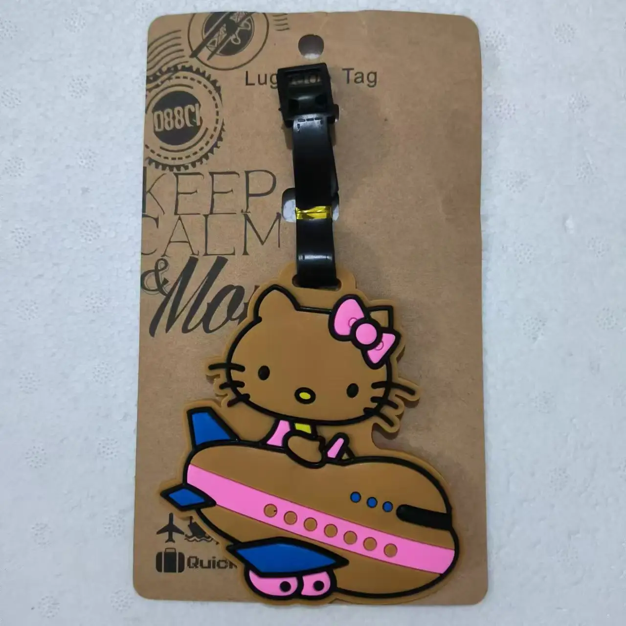 MINISO Hello Kitty แท็กกระเป๋าเดินทางอุปกรณ์เสริม Kawaii การ์ตูนป้ายจัดส่งสัมภาระ Boarding Tags แบบพกพาป้าย