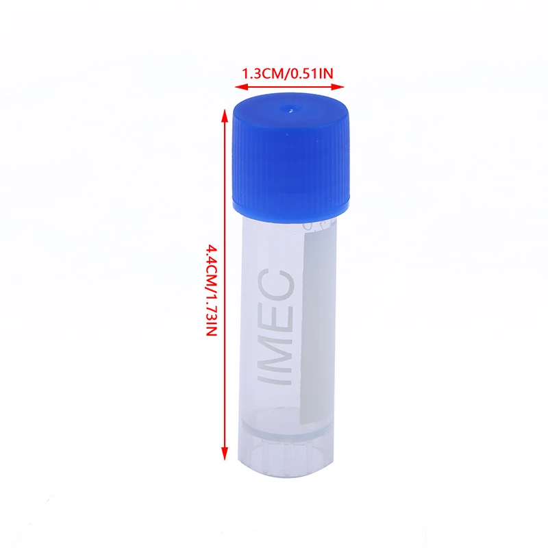 Provette crioviali graduate in plastica da 50 pezzi 1,8 ml (2 ml) Provette per conservazione a freddo campione di congelamento con tappo a vite