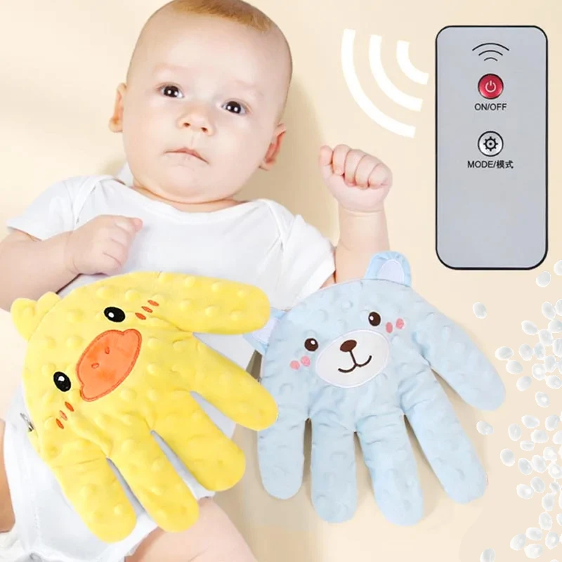 Cuscino per il sonno con palmo lenitivo elettrico per bambini, telecomando riscaldato per neonato, cuscino per il sonno con palmo simulato, accessori per la cura del bambino