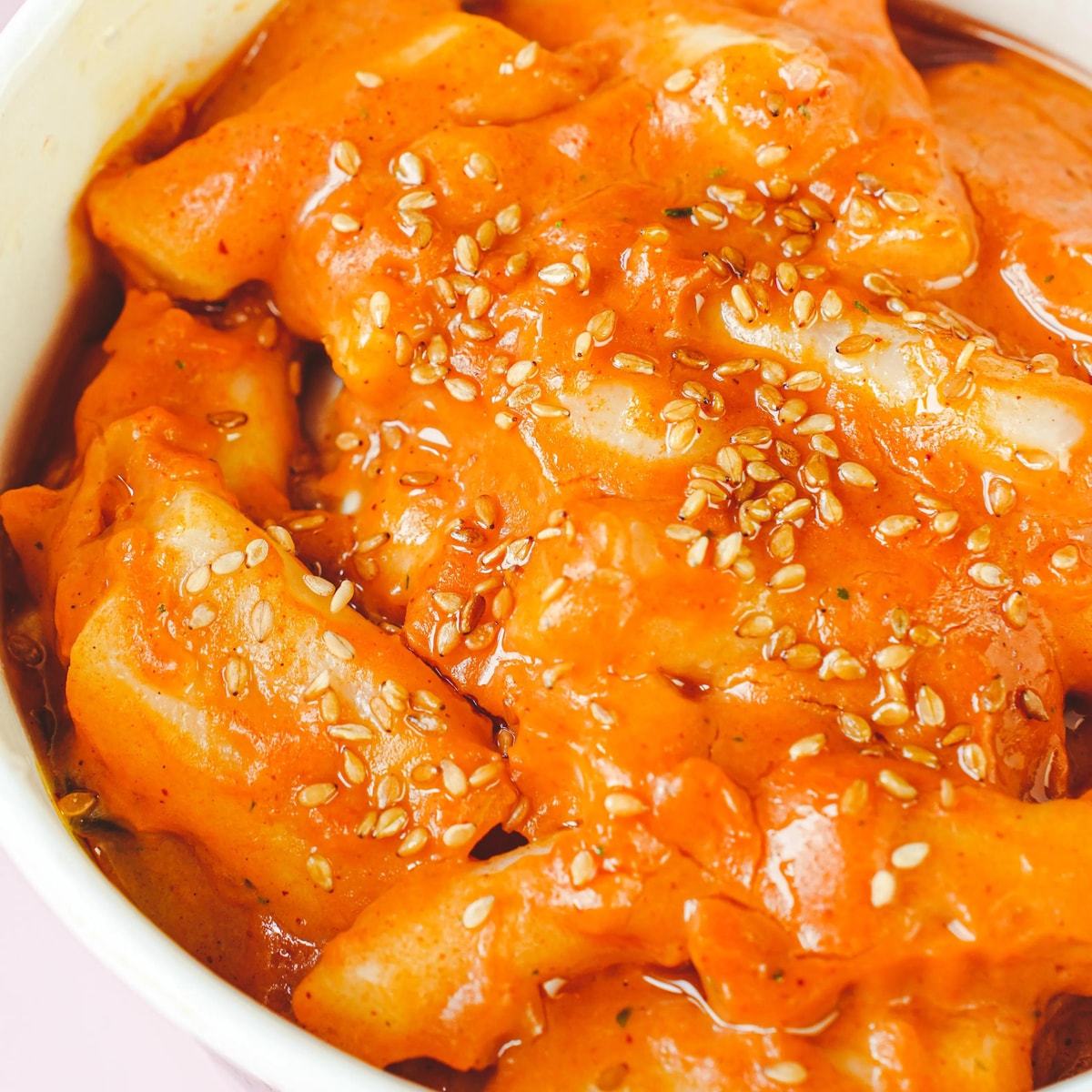 [2Packs 6Pieces]Korean Buldak Carbonara Topokki - Spicy Chicken and Cheese Flavor, 6.31oz*3Pcs*2Packs