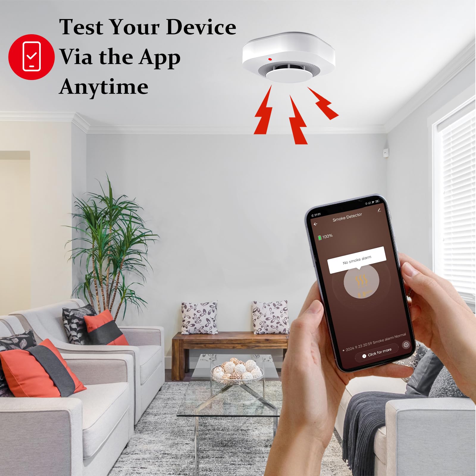 WIFI Smoke Detectors Security-Protection TUYA App Smoke Sensor Smart Security Alarm For Home Fire Tools Smart Life