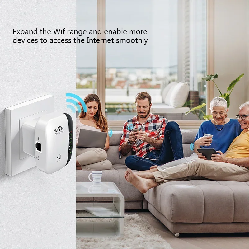 300 m Wifi Repeater US EU Stecker Signal Verstärker Erweiterte Netzwerk Enhancer Hause Router Durch Die Wand Schlafzimmer Empfangen Bewegen