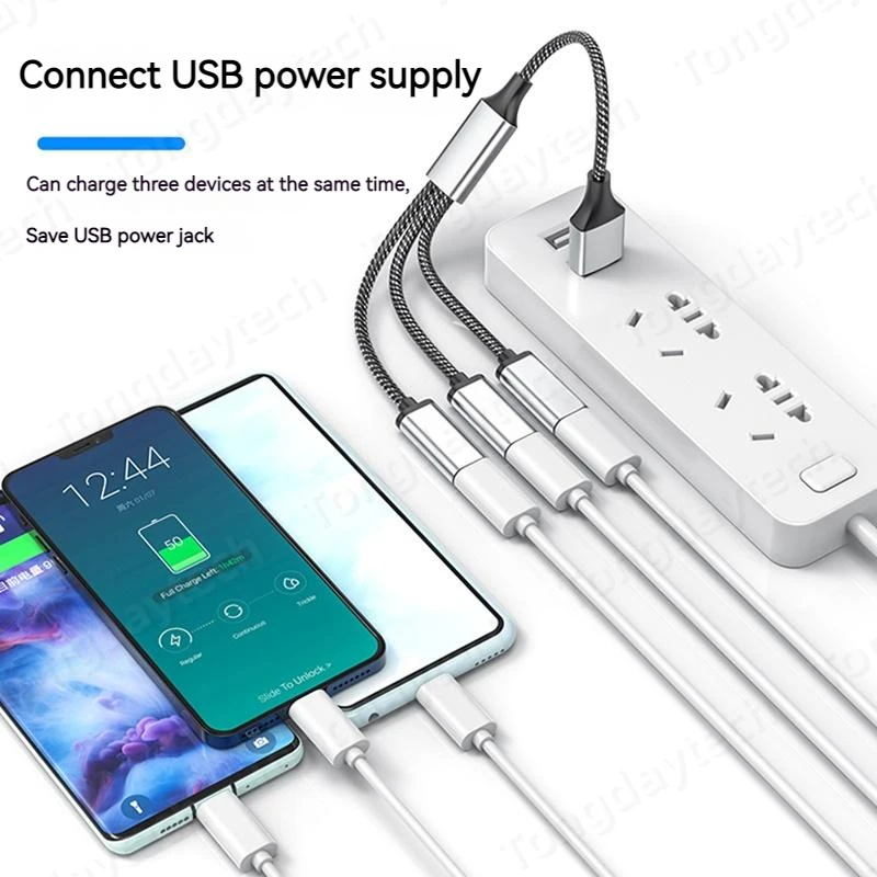 Hub USB Mở Rộng 4 Cổng Loại C Hub Bộ Chia USB Truyền Dữ Liệu Tốc Độ Cao OTG Adapter Cho Máy Tính Xiaomi Macbook pro Air