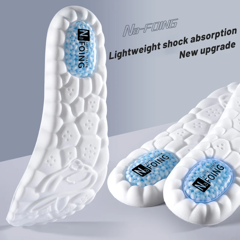 1 par de palmilhas esportivas premium para sapatos, amortecimento macio e respirável com absorção de choque para homens e mulheres ideais, almofadas de cuidados com os pés