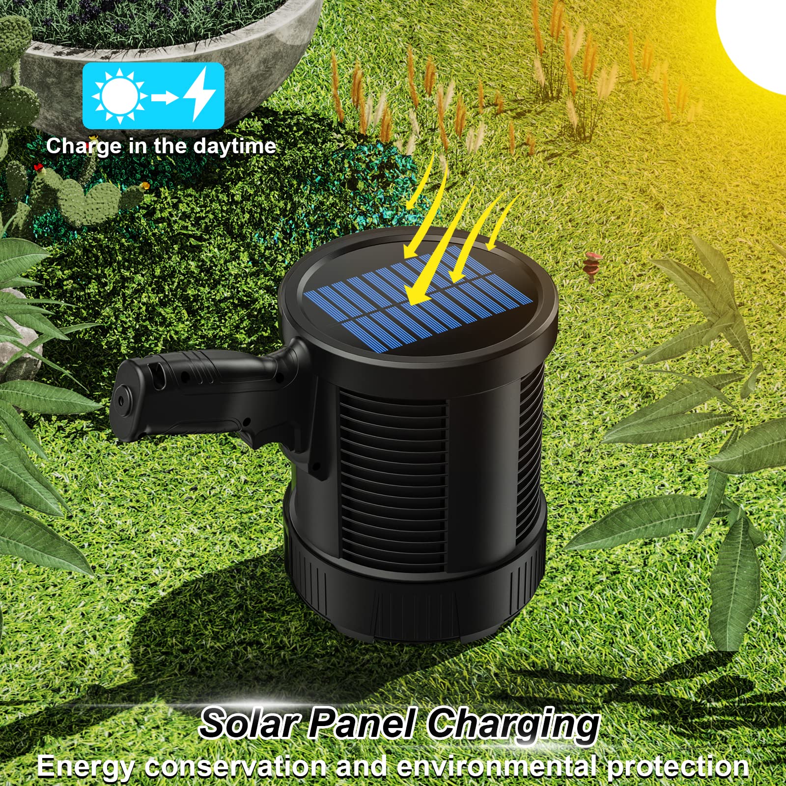 สปอตไลท์แบบชาร์จไฟได้ 900000 Lumens ไฟ LED สปอตไลท์มือถือไฟฉายขนาดใหญ่ Super Bright สปอตไลท์พลังงานแสงอาทิตย์กลางแจ้งไฟฉาย