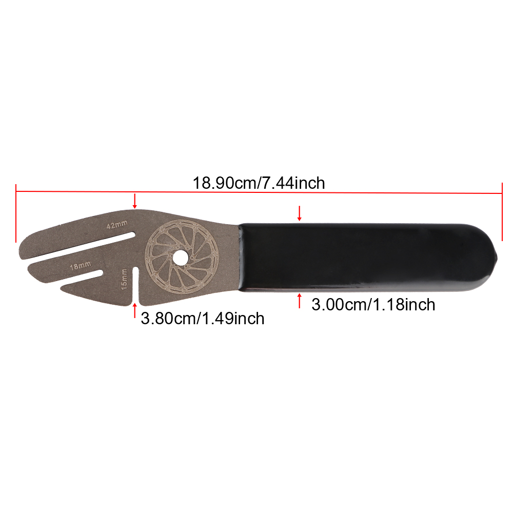 Chave de pastilha de freio de bicicleta, ferramenta de reparo de freio a disco de bicicleta de montanha e estrada, chave de correção de achatamento de disco, ferramenta de aço inoxidável