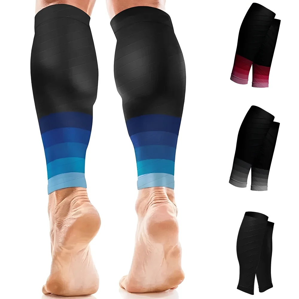 1 paio di maniche a compressione per polpacci da calcio, calzini da corsa per gamba, per stecca tibia, uomo, donna, vene varicose, affaticamento, basket