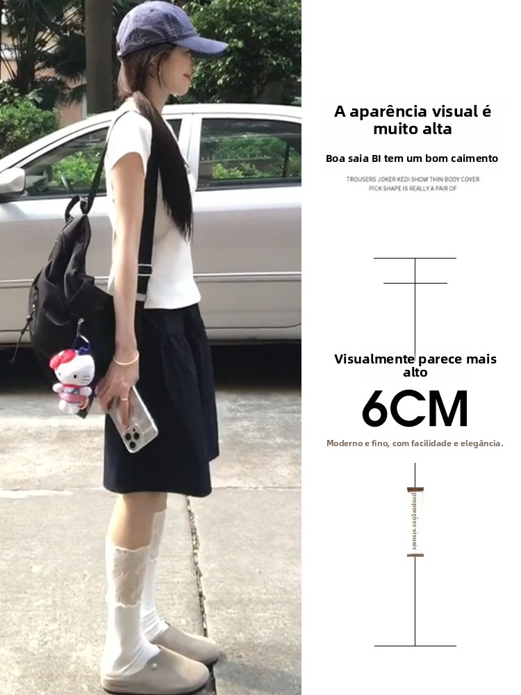 Saia Curta Azul Escuro em A para Mulheres, Verão, Nova, Tamanho Pequ, Saia de Corpo Inteiro, Saia de Cinco Quartos, Saia E...
