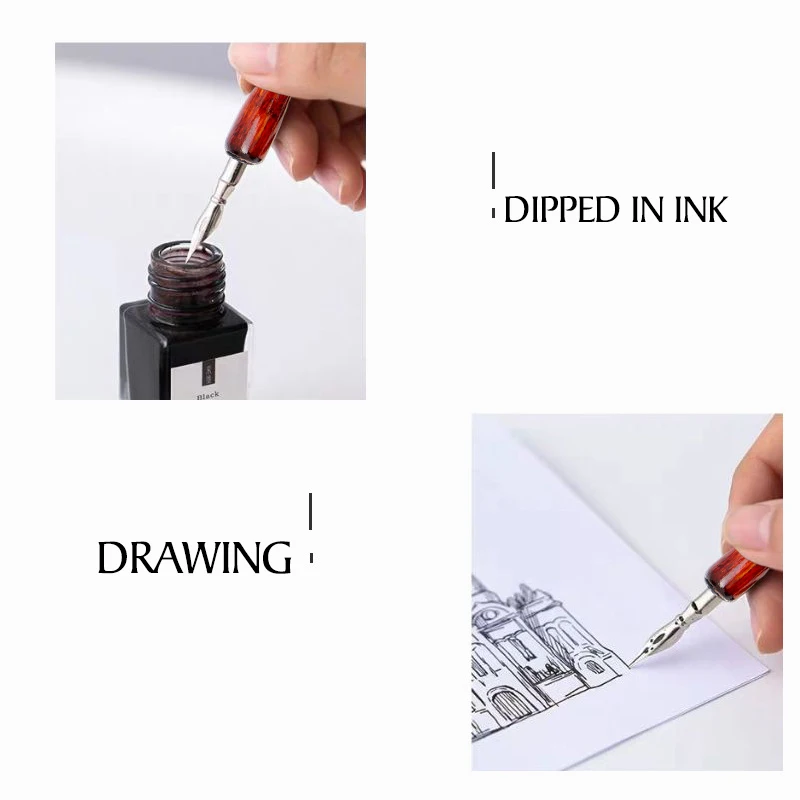Dainayw 9-Kalligraphie-Spitzen-Tauchstift-Set für Cartoon-Animation, Schriftzug, Skeching, Kunst, Zeichnung, Mapping, dekorative Designs