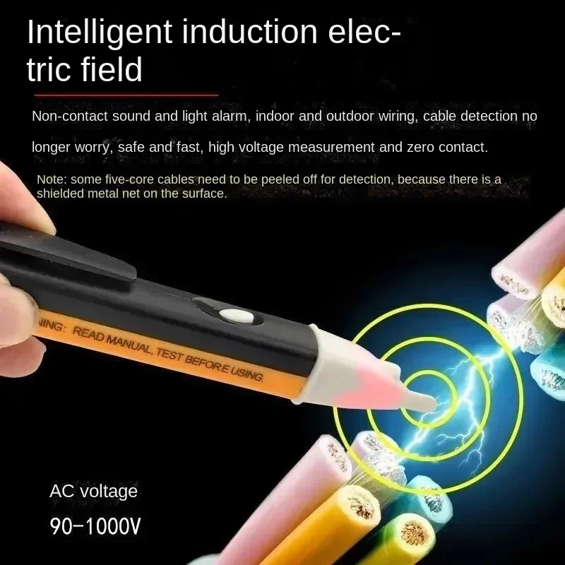 Voltage Detection Pen Electric Indicator LCD Sensor Socket Wall Non-contact Ac Voltage Detector Power Outlet Instrument 90-1000v