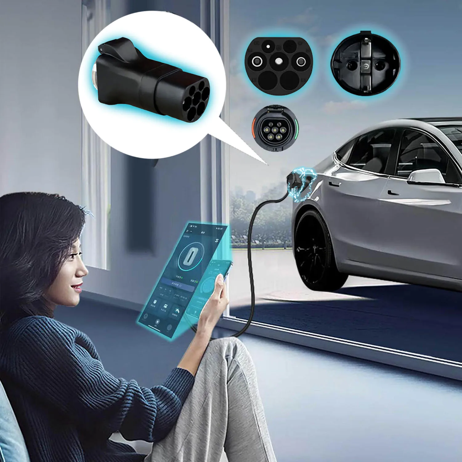 電気自動車サイド放電プラグ EV GBT 16A 充電アダプタ EU ソケット屋外発電所 (車のサポート V2L が必要)