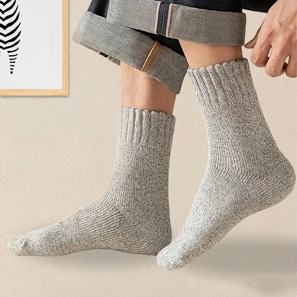 5 Paar einfarbige Muster Damen MEN Unisex Paare Sportsocken Mittelkalbsocken Winterurlaubsgeschenke