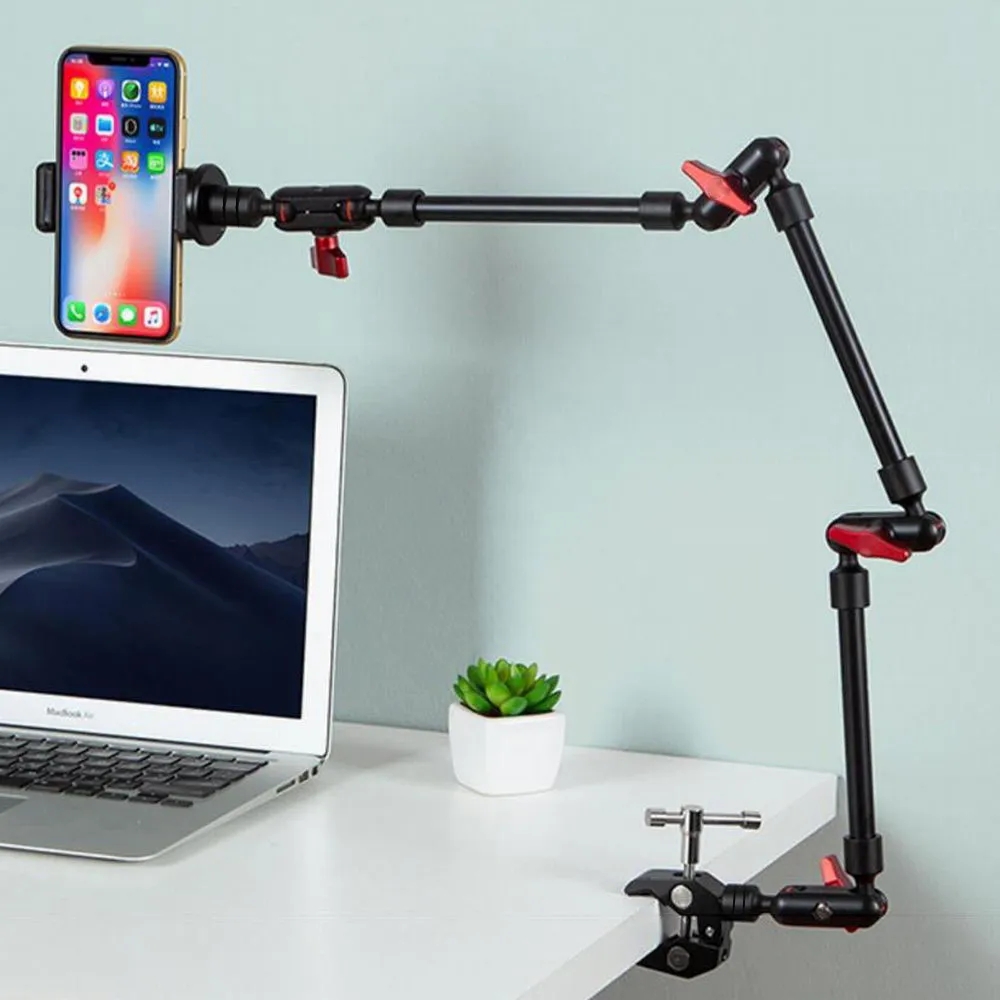 Magic Braço com Suporte Super Clip para Smartphone, Câmera de Ação Filmadora, Clamp Mount, Tablet Webcam, Studio Kit Set