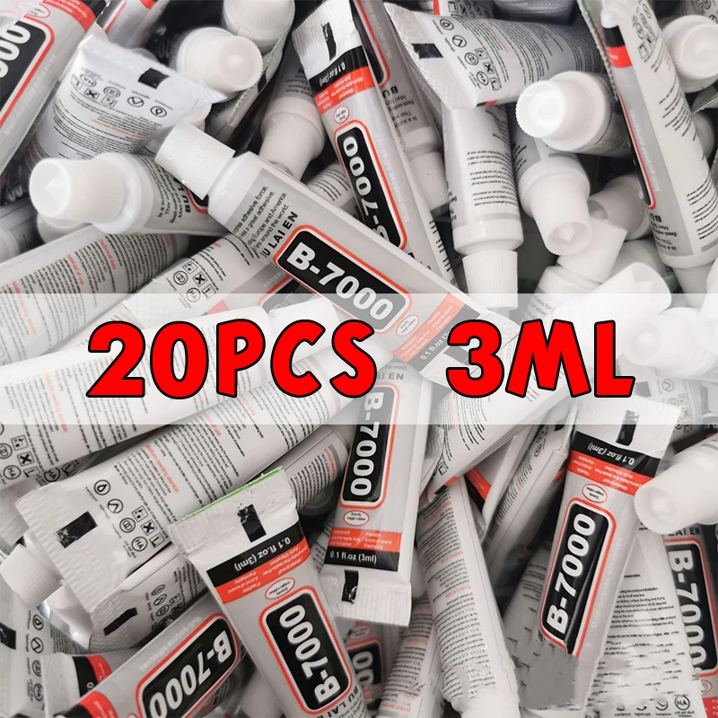 20pcs B7000 3ml Mobile Phone Touch Screen Super Glue B-7000 Adhesive Telephone DIY Glue Repair Point Diamond Jewelry Glass Glue