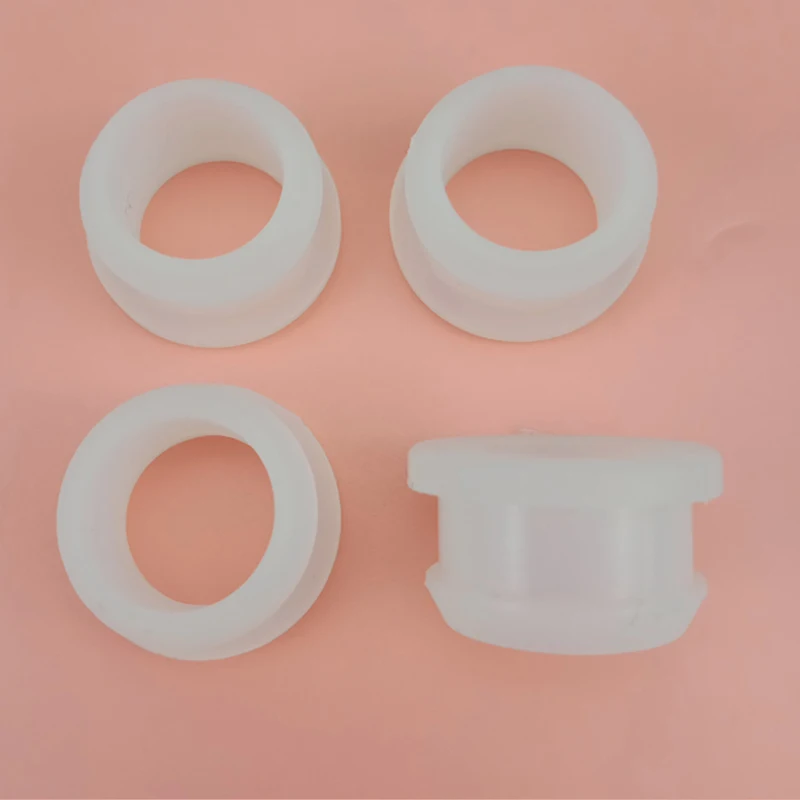 Tappi per fori trasparenti da 4,5 mm-50,6 mm Tappi per fori con occhiello a scatto rotondi in gomma siliconica Tappi terminali Cavo metallico Proteggi cespuglio