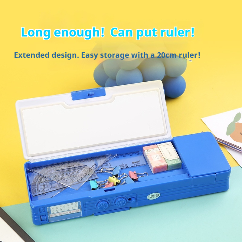 New Sanrio Stationery Box Kuromi Melody Stationery Box Password Lock Multi Functional Large Capacity Pencil Box Children's Gift