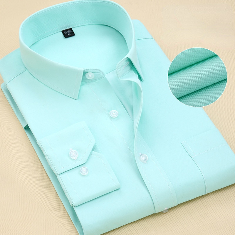 Camicia a maniche lunghe da uomo in puro colore 8XL Camicia da lavoro classica da lavoro per ufficio Camicia a maniche lunghe da uomo Camicia elegante bianca da uomo casual