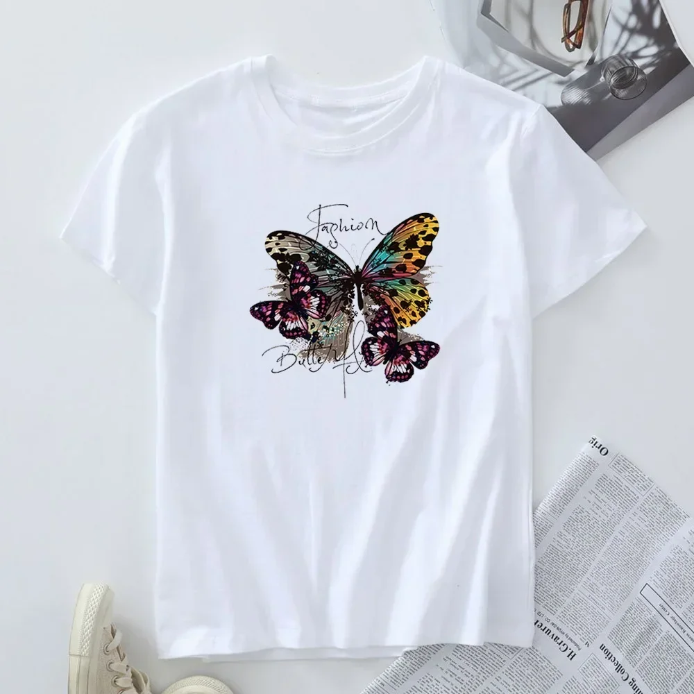 女性用半袖Tシャツ,女性用グラフィックTシャツ,プラスサイズのトップス,夏のファッション,綿100%,2024