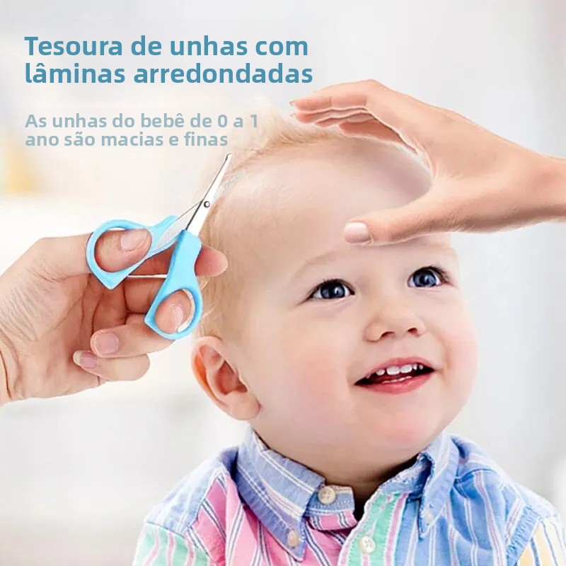 10 pçs bebê recém-nascido prego cabelo kit de cuidados diários infantil crianças aliciamento escova pente seguro cortador de unhas conjunto para o presente do bebê