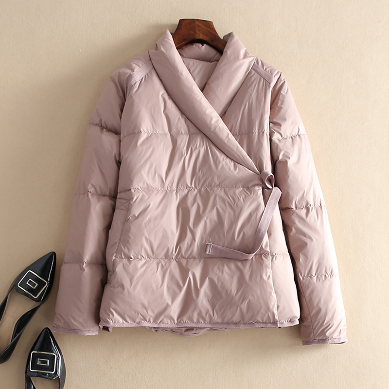 SEDUTMO Lente Oversize Duck Down Jas Vrouwen Vintage Korte Jassen Herfst Mode Slanke Casual Parka ED1618