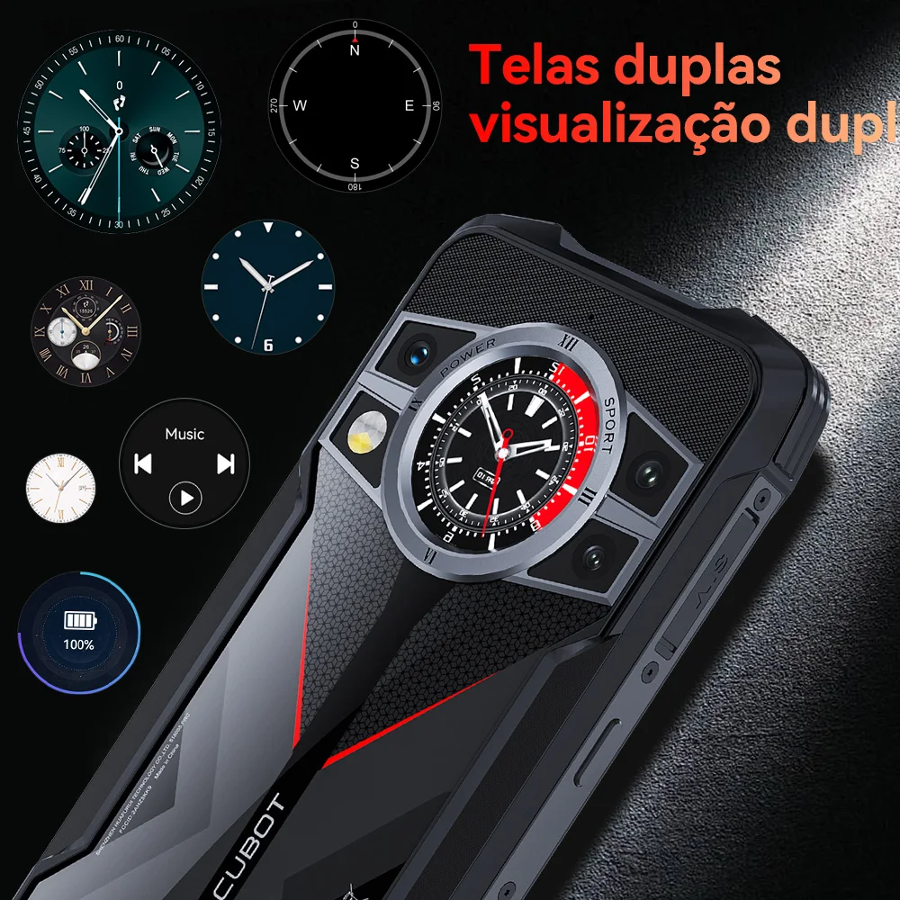 [Envio do Brasil] Cubot KingKong 9, Helio G99, tela FHD+ de 120Hz e 6,583", 24GB de RAM (12GB + 12GB estendidos), 256GB de ROM, rugged smartphone,câmera de 100MP, bateria de 10600mAh, NFC celular, 4G celulares